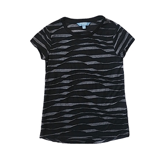 Simply Vera Vera Wang Tops - Simply Vera Wang Wavy Striped Jacquard T-Shirt